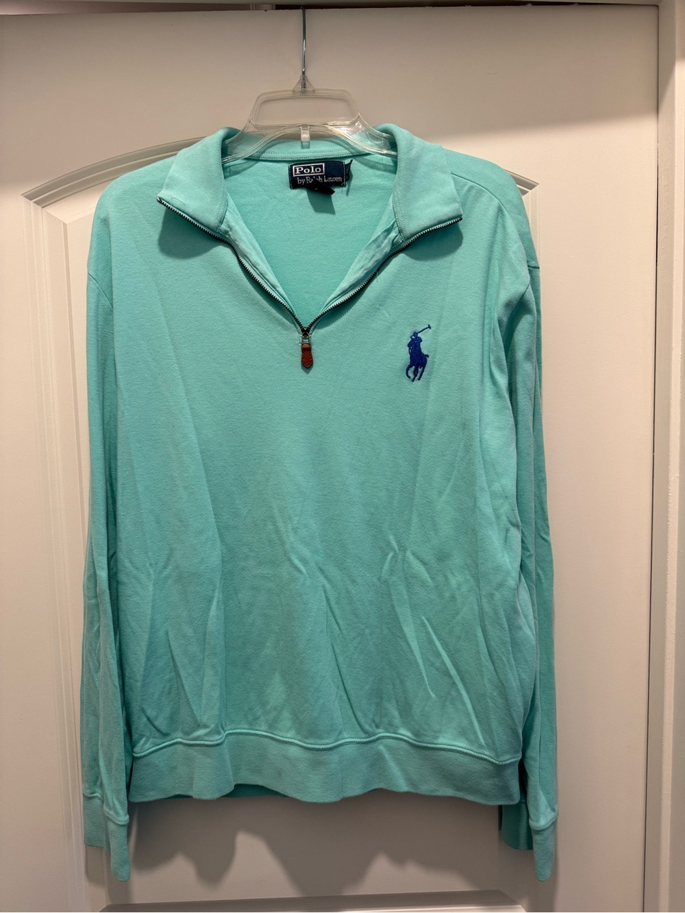 Polo by Ralph Lauren Mint Half-Zip Pullover Sweater